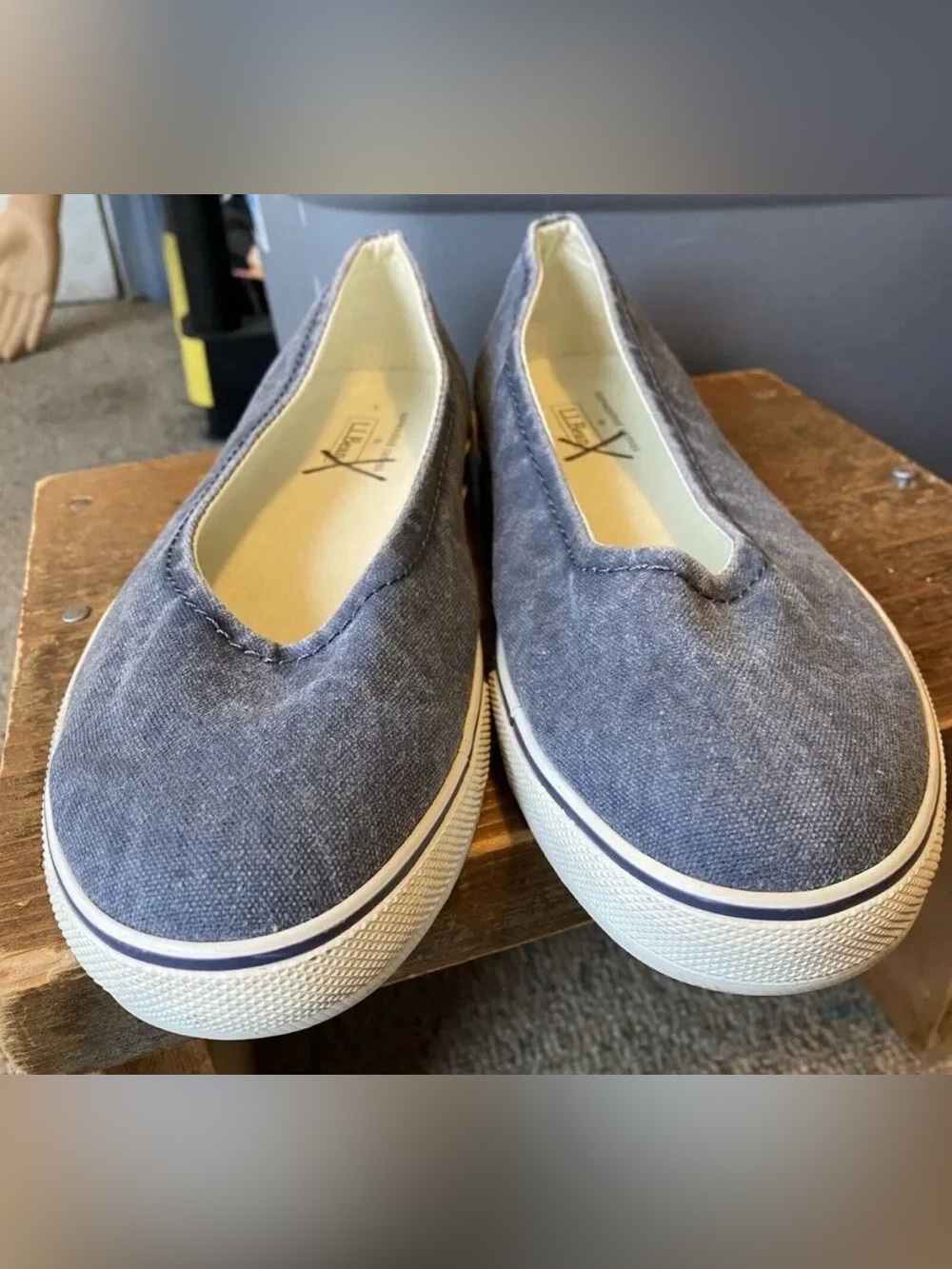 Casual Slip-On Sneakers in Denim Blue